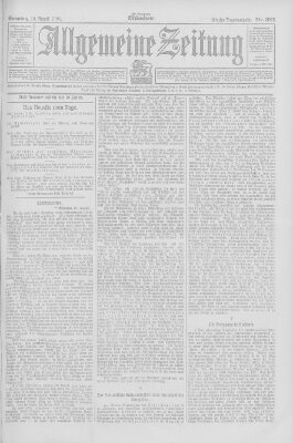 Allgemeine Zeitung Sonntag 19. August 1906