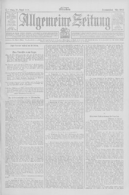 Allgemeine Zeitung Dienstag 21. August 1906