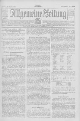 Allgemeine Zeitung Freitag 24. August 1906