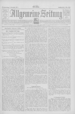 Allgemeine Zeitung Donnerstag 6. September 1906