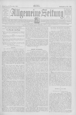 Allgemeine Zeitung Samstag 15. September 1906