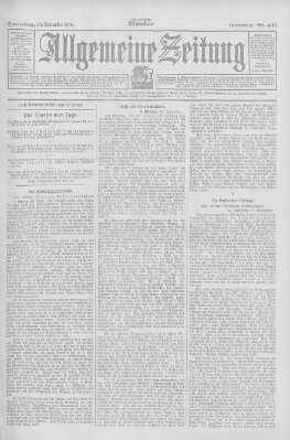 Allgemeine Zeitung Donnerstag 20. September 1906