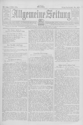 Allgemeine Zeitung Montag 1. Oktober 1906