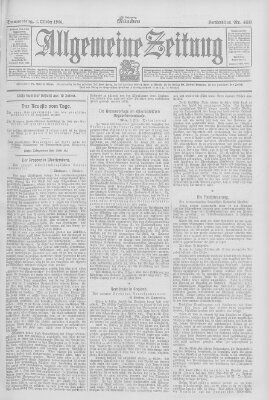 Allgemeine Zeitung Donnerstag 4. Oktober 1906