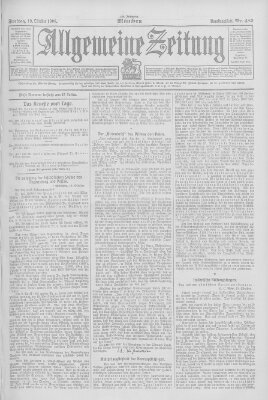 Allgemeine Zeitung Freitag 19. Oktober 1906