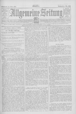 Allgemeine Zeitung Mittwoch 24. Oktober 1906