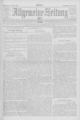 Allgemeine Zeitung Samstag 27. Oktober 1906