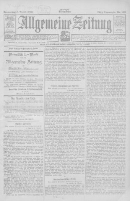 Allgemeine Zeitung Donnerstag 1. November 1906