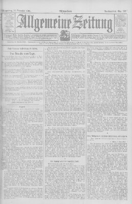 Allgemeine Zeitung Samstag 10. November 1906