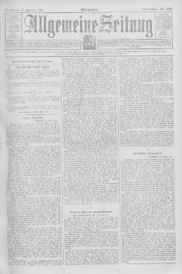 Allgemeine Zeitung Samstag 17. November 1906