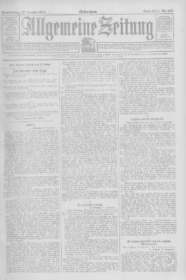 Allgemeine Zeitung Donnerstag 22. November 1906