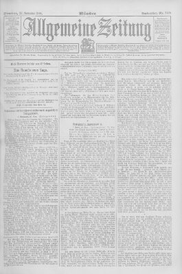 Allgemeine Zeitung Dienstag 27. November 1906