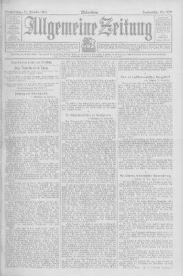 Allgemeine Zeitung Donnerstag 29. November 1906