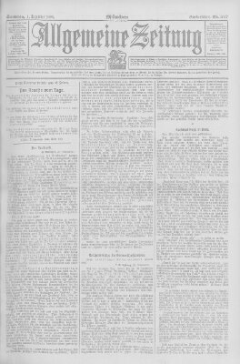 Allgemeine Zeitung Samstag 1. Dezember 1906