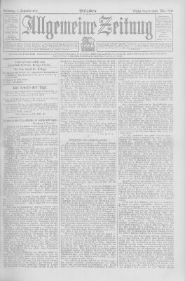 Allgemeine Zeitung Montag 3. Dezember 1906