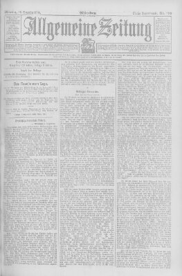 Allgemeine Zeitung Montag 10. Dezember 1906