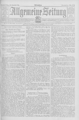 Allgemeine Zeitung Donnerstag 20. Dezember 1906