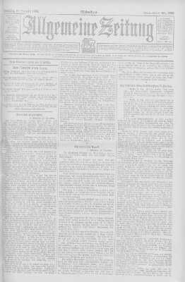 Allgemeine Zeitung Freitag 28. Dezember 1906