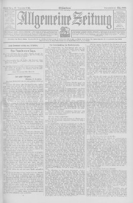 Allgemeine Zeitung Samstag 29. Dezember 1906