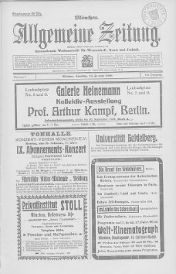 Allgemeine Zeitung Samstag 13. Februar 1909