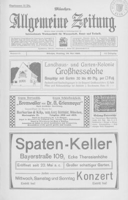 Allgemeine Zeitung Samstag 29. Mai 1909