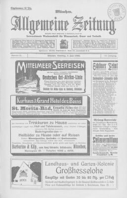 Allgemeine Zeitung Samstag 5. Juni 1909