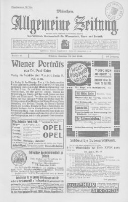 Allgemeine Zeitung Samstag 24. Juli 1909