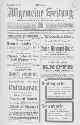 Allgemeine Zeitung Samstag 23. Oktober 1909