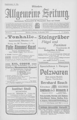 Allgemeine Zeitung Samstag 18. Dezember 1909