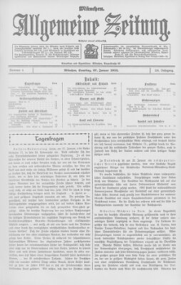 Allgemeine Zeitung Samstag 27. Januar 1912