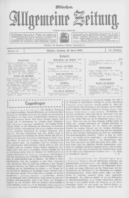 Allgemeine Zeitung Samstag 20. April 1912