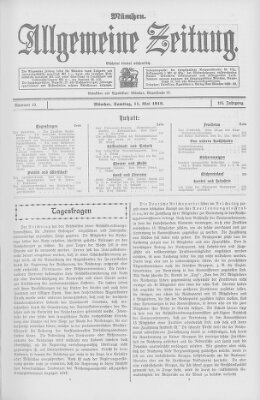 Allgemeine Zeitung Samstag 11. Mai 1912