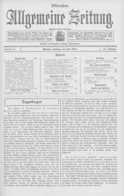 Allgemeine Zeitung Samstag 15. Juni 1912