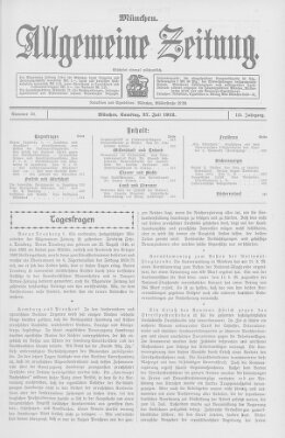 Allgemeine Zeitung Samstag 27. Juli 1912