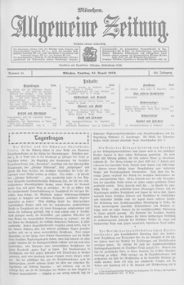 Allgemeine Zeitung Samstag 24. August 1912