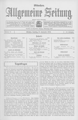 Allgemeine Zeitung Samstag 21. September 1912