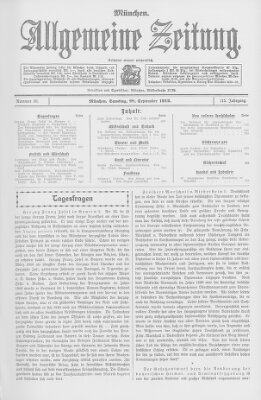 Allgemeine Zeitung Samstag 28. September 1912