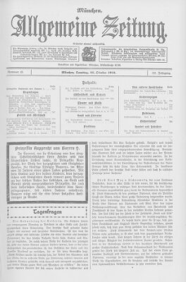 Allgemeine Zeitung Samstag 26. Oktober 1912