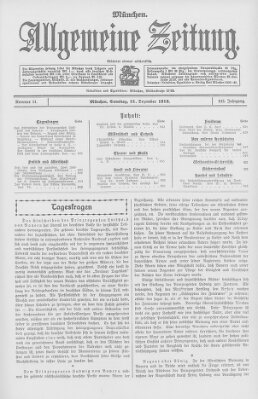 Allgemeine Zeitung Samstag 21. Dezember 1912