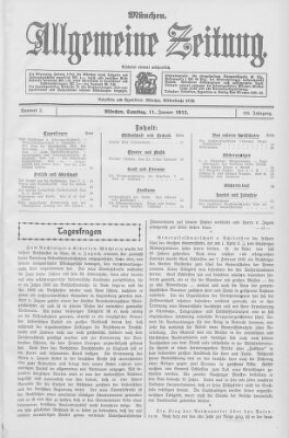 Allgemeine Zeitung Samstag 11. Januar 1913