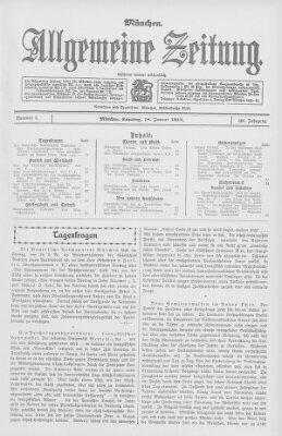 Allgemeine Zeitung Samstag 18. Januar 1913