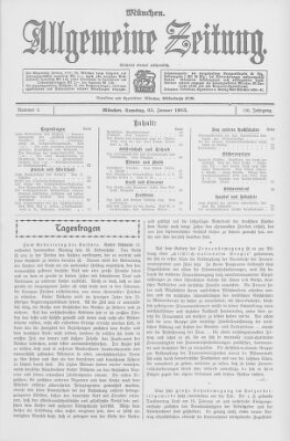 Allgemeine Zeitung Samstag 25. Januar 1913