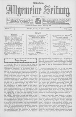 Allgemeine Zeitung Samstag 8. Februar 1913