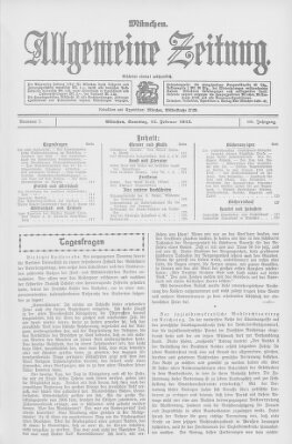 Allgemeine Zeitung Samstag 15. Februar 1913