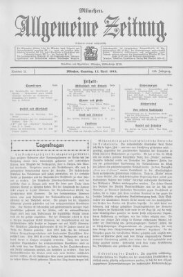 Allgemeine Zeitung Samstag 12. April 1913