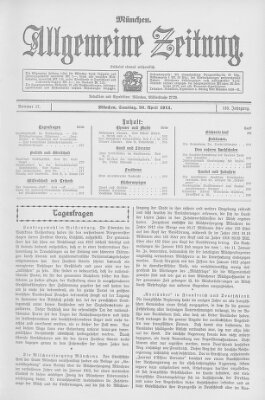 Allgemeine Zeitung Samstag 26. April 1913