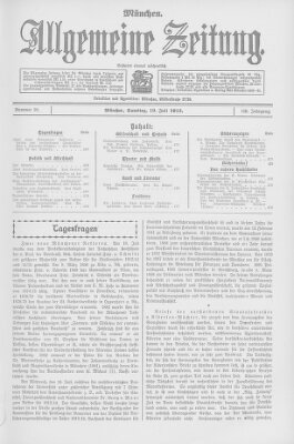 Allgemeine Zeitung Samstag 19. Juli 1913