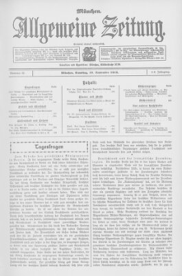 Allgemeine Zeitung Samstag 13. September 1913