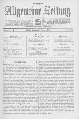 Allgemeine Zeitung Samstag 20. September 1913