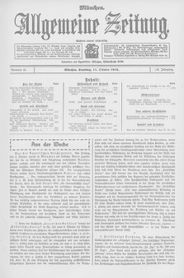 Allgemeine Zeitung Samstag 11. Oktober 1913